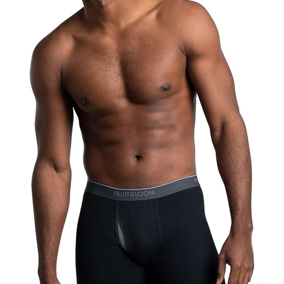 7 pack Fruit of the Loom Men's Black Boxer Briefs 3XL. - Picture 4 of 6